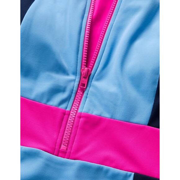 Boden Capri Zip Long Sleeve Swimsuit Ivory Colourblock - 8 - Picture 6 of 6